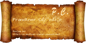 Prandtner Cézár névjegykártya